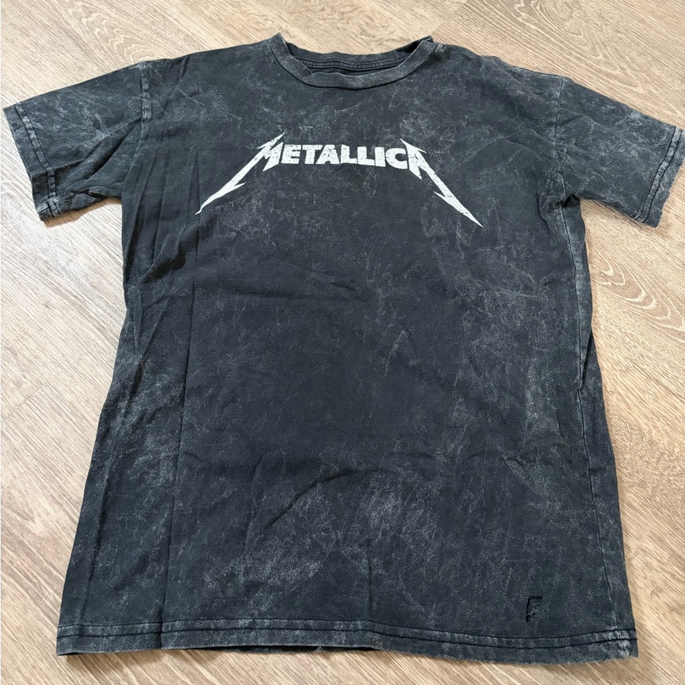 H&M Black Graphic Tee with White Print
